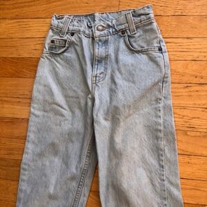 Vintage Levis Orange Tab Jeans 8 Light Wash High Waist Tapered Leg USA